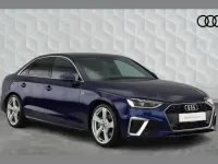 Begagnad Audi A4 S-Line 200 HK (147 kW) 2021 Blå Sedan
