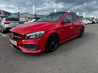 Used Mercedes CLA220 AMG line 177 HP (130 kW) 2017 Red Coupe