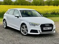 Used Audi A3 Sportback S-Line 150 HP (110 kW) 2017 White Hatchback