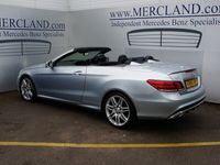 used Mercedes E350 E-Class 2017 (66) MERCEDES BENZAMG LINE CONVERTIBLE DIESEL AUTO SILVER