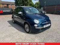 Used Fiat 500C Lounge 85 HP (62 kW) 2014 Blue Cabriolet