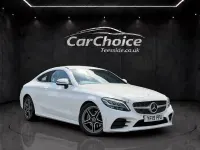 Used Mercedes C220 AMG line 2019 White Coupe