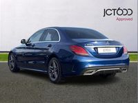 Used Mercedes C300 AMG line 241 HP (177 kW) 2019 Blue Sedan