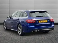 Usado Mercedes C200 AMG line 184 HP (135 kW) 2019 Azul Carrinha