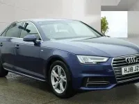 Used Audi A4 S-Line 150 HP (110 kW) 2018 Blue Sedan