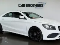 Used Mercedes CLA180 AMG line 122 HP (89 kW) 2019 White Coupe