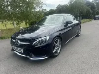 Begagnad Mercedes C220 AMG Line Premium 2017 Blå Sportkupé