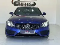 Used Mercedes C220 AMG line 170 HP (125 kW) 2017 Blue Sedan
