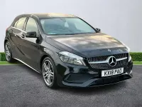 Used Mercedes A160 AMG line 2018 Black Hatchback