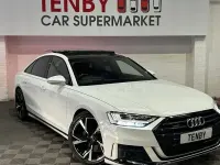 Used Audi A8 Black Edition 286 HP (210 kW) 2021 White Sedan