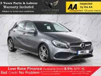 Used Mercedes A180 AMG line 122 HP (89 kW) 2016 Grey Hatchback