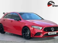 Used Mercedes A35 AMG Premium Plus 306 HP (225 kW) 2019 Red Hatchback