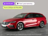 Used Skoda Octavia vRS 245 HP (180 kW) 2023 Red Estate