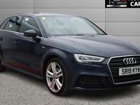 Used Audi A3 Sportback S-Line 150 HP (110 kW) 2019 Blue Hatchback