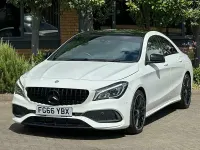 Used Mercedes CLA180 AMG line 122 HP (89 kW) 2016 White Coupe