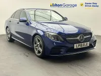 Used Mercedes C300 AMG Line Premium 258 HP (189 kW) 2019 Blue Sedan