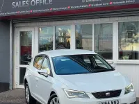 Käytetty Seat Leon SE 105 HP (77 kW) 2014 Valkoinen Viistoperä