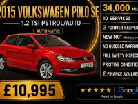 Used VW Polo SE 2015 Red Hatchback