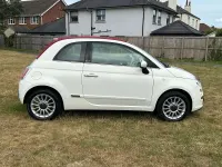 Used Fiat 500 Lounge 69 HP (50 kW) 2012 White Cabriolet