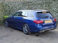 Used Mercedes C300 AMG line 245 HP (180 kW) 2019 Blue Estate