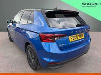 Used Skoda Fabia Colour Edition 79 HP (58 kW) 2023 Race blue metallic black body / magic pearl effect roof Hatchback