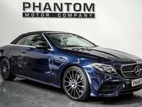 Used Mercedes E350 AMG line 313 HP (230 kW) 2021 Blue Cabriolet