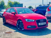 Used Audi A3 S-Line 2014 Red Hatchback