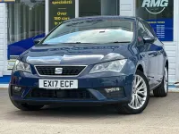 Used Seat Leon SE Dynamic 110 HP (80 kW) 2017 Blue Hatchback