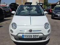 Used Fiat 500 Lounge 69 HP (50 kW) 2009 White Cabriolet