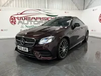 Used Mercedes E350 AMG line 313 HP (230 kW) 2020 Red Coupe