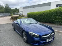 Used Mercedes SL400 AMG line 367 HP (269 kW) 2017 Blue Cabriolet