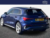 Used Audi A3 S-Line 147 HP (108 kW) 2023 Blue Sedan