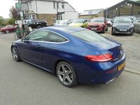 Used Mercedes C250 AMG line 201 HP (147 kW) 2017 Blue Coupe