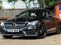 Usado Mercedes C200 AMG line 184 HP (135 kW) 2017 Preto Coupé