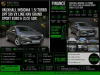 Used Vauxhall Insignia SRi 165 HP (121 kW) 2019 Grey Hatchback