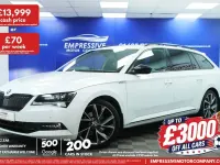 Used Skoda Superb SportLine 190 HP (139 kW) 2019 White Estate