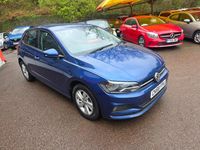 Begagnad VW Polo SE 75 HK (55 kW) 2018 Blå Halvkombi