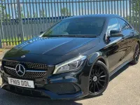 Used Mercedes CLA200 AMG line 156 HP (114 kW) 2019 Black Coupe