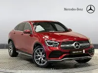 Used Mercedes GLC300 AMG line 245 HP (180 kW) 2019 Red Coupe