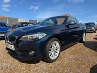 Used BMW 218 Comfort Edition 136 HP (100 kW) 2017 Blue Cabriolet