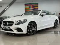 Used Mercedes C220 AMG line 194 HP (142 kW) 2018 White Cabriolet