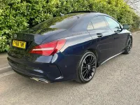 Begagnad Mercedes CLA200 AMG line 156 HK (114 kW) 2018 Blå Sedan