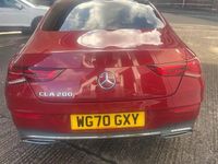 Used Mercedes CLA200 AMG line 160 HP (117 kW) 2020 Red Coupe