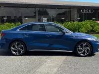 New Audi A3 S-Line 2026 Blue Sedan