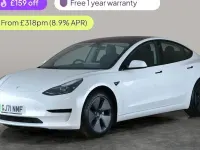 Used Tesla Model 3 Standard Range 208 kW (283 HP) 2021 White Sedan