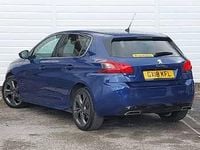 Used Peugeot 308 GT-line 131 HP (96 kW) 2018 Blue Hatchback