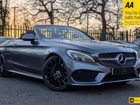 Used Mercedes C220 AMG line 170 HP (125 kW) 2017 Grey Cabriolet