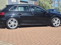 Used Audi A3 Sportback S-Line 150 HP (110 kW) 2016 Black Hatchback