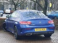 Used Mercedes C300 AMG line 258 HP (189 kW) 2022 Blue Coupe