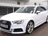 Used Audi A3 Sportback S-Line 2017 White Hatchback